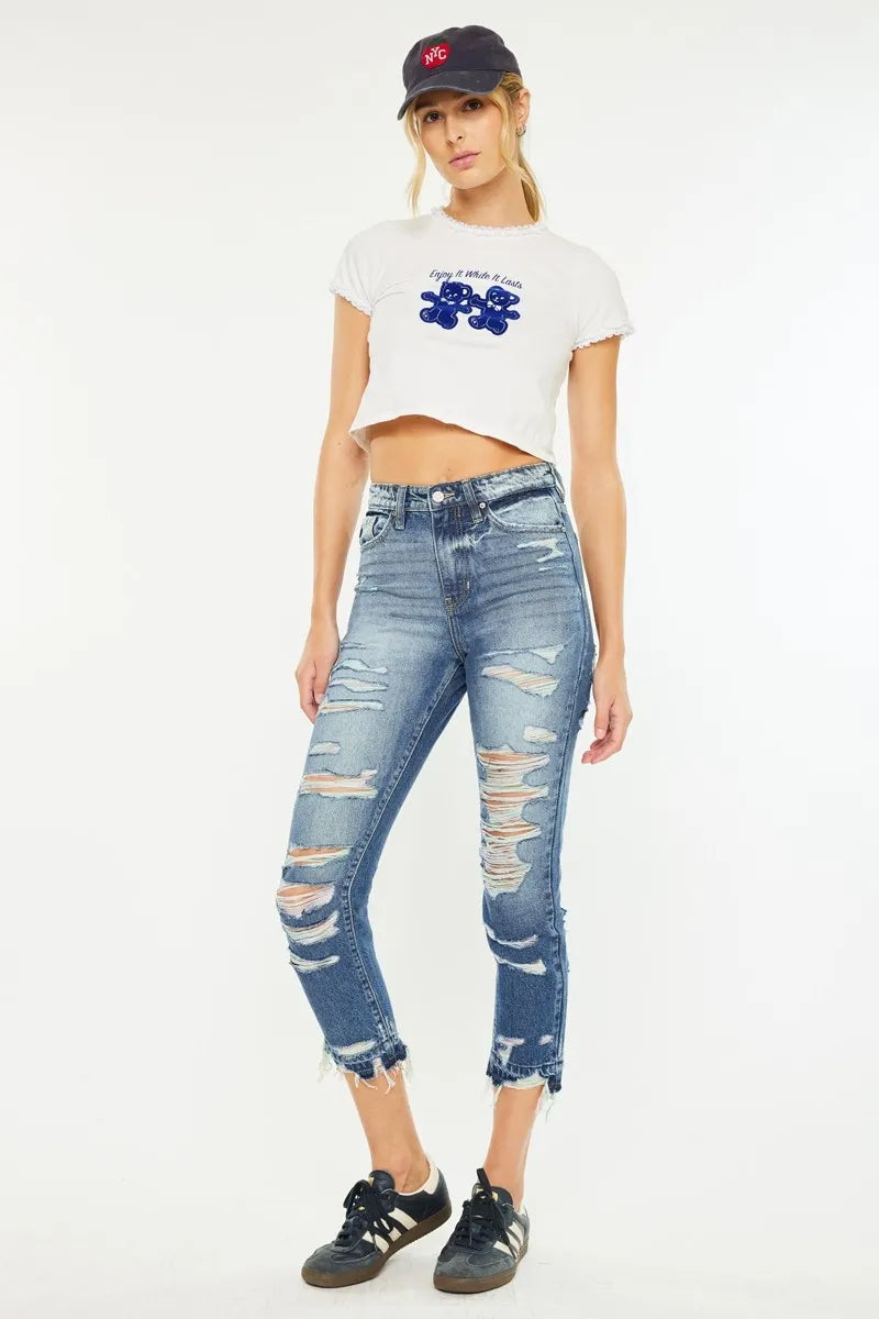 Kancan Distressed High Rise Skinny Jeans