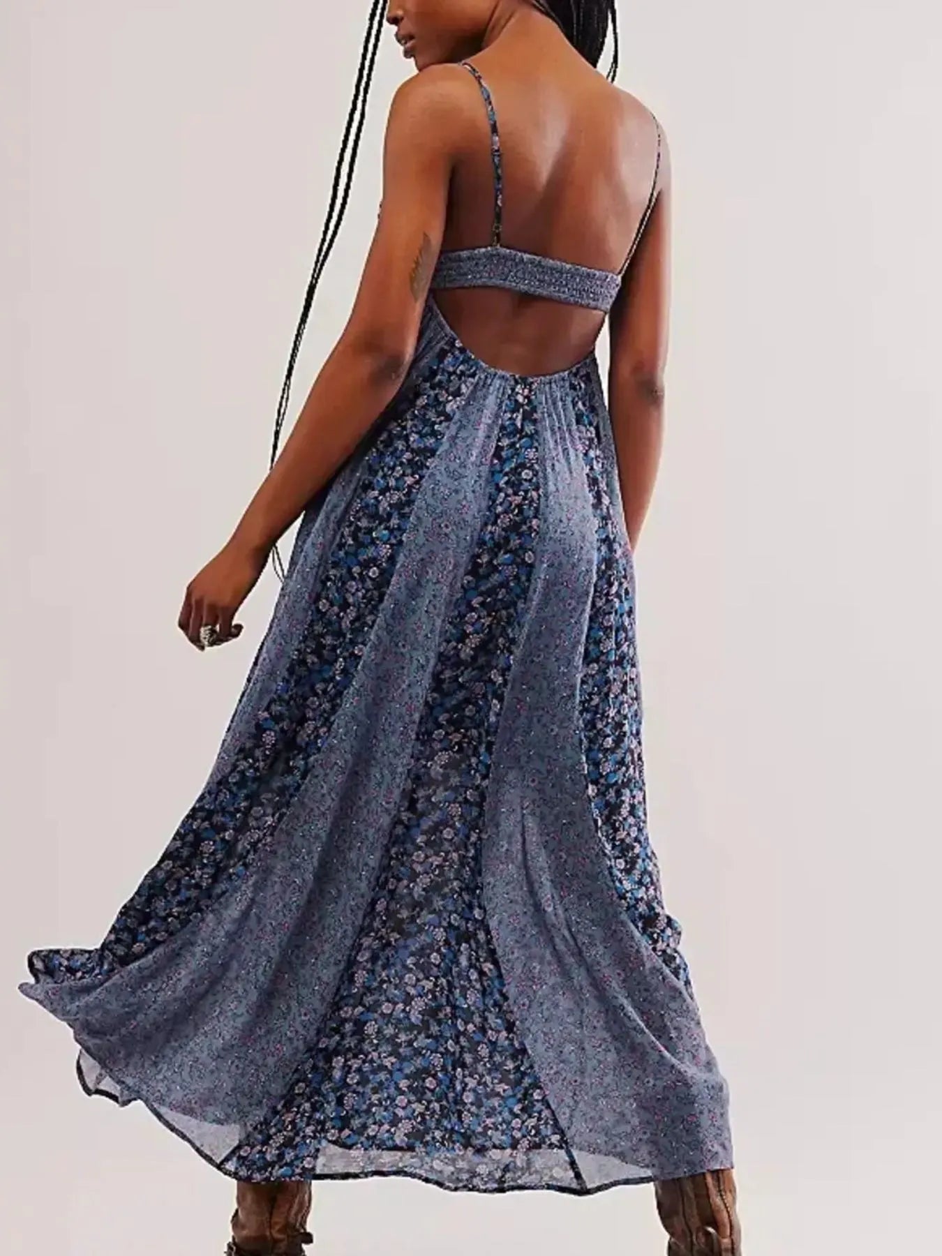 Floral V-Neck Maxi Cami Dress