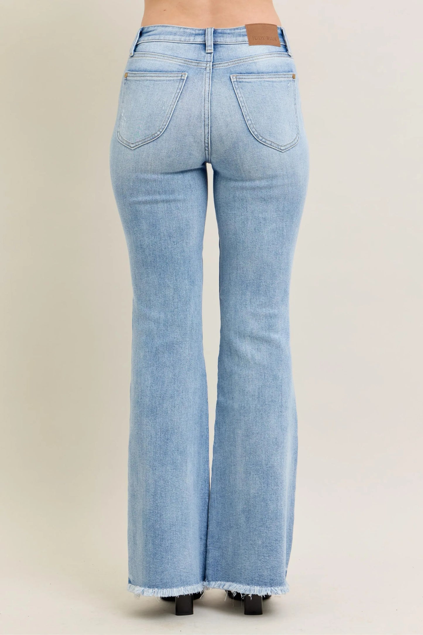 Judy Blue Full Size Hw Flare Jeans W/ Shield Pockets Plus Size