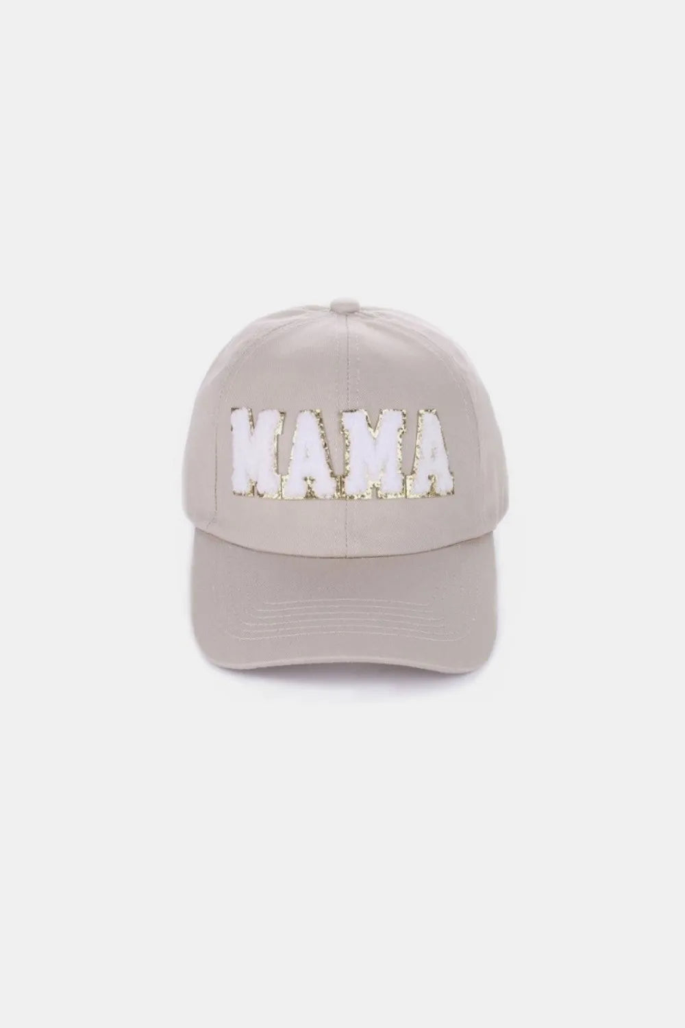 MAMA Chenille Patch Baseball Cap Ash Mocha One Size