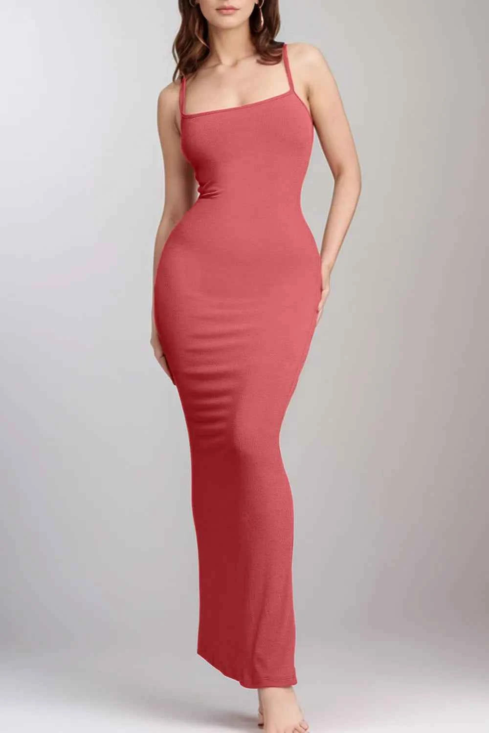Basic Bae Built-In Shapewear Sleeveless Maxi Dress Rouge
