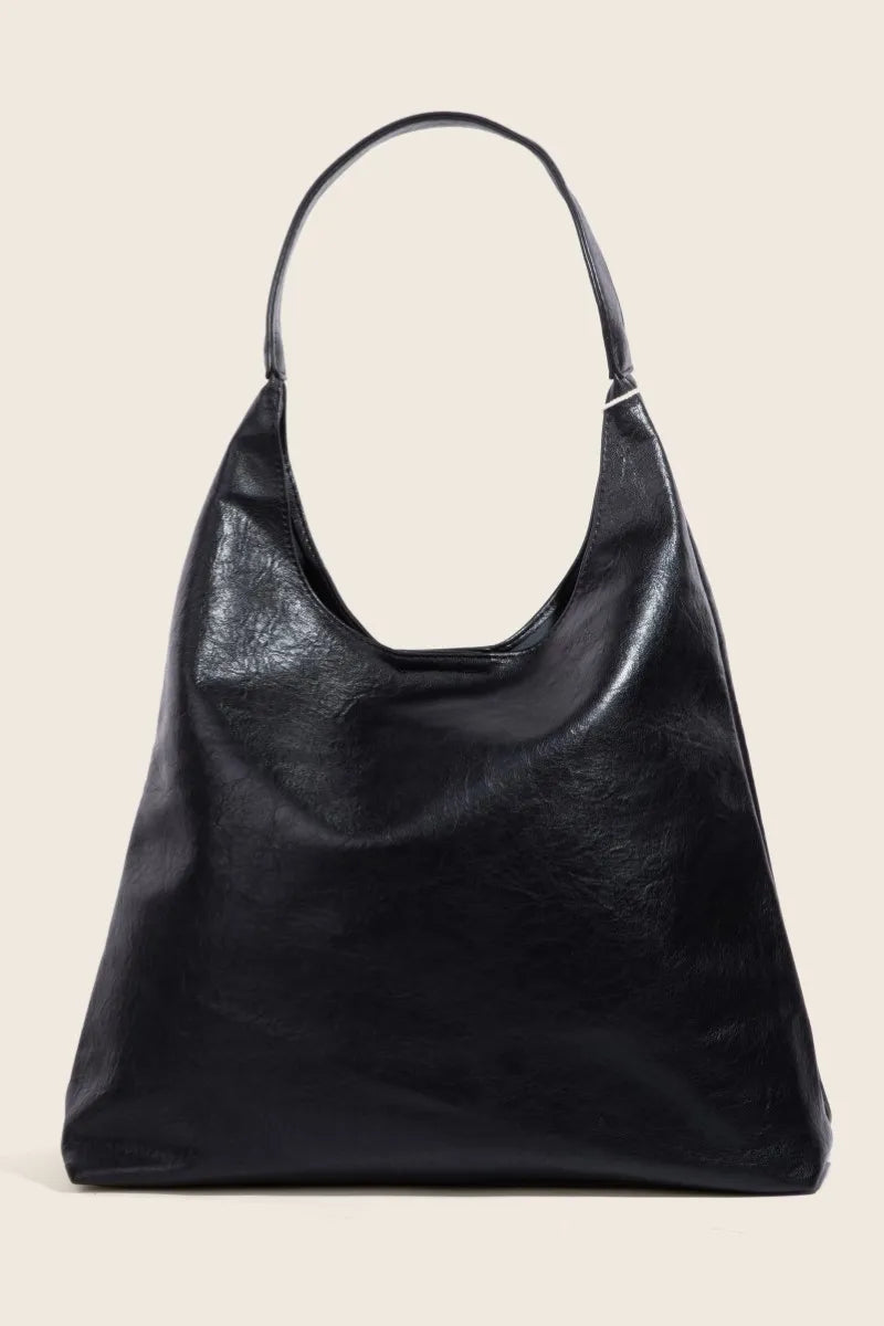 Fame Faux Leather Tote Bag BK One Size