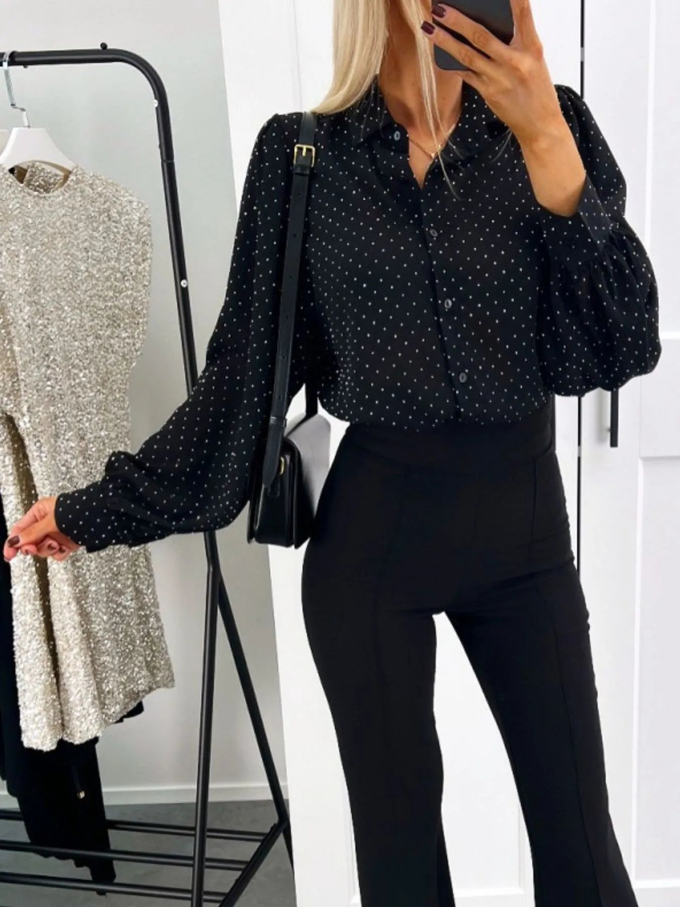 Polka Dot Button Down Shirt