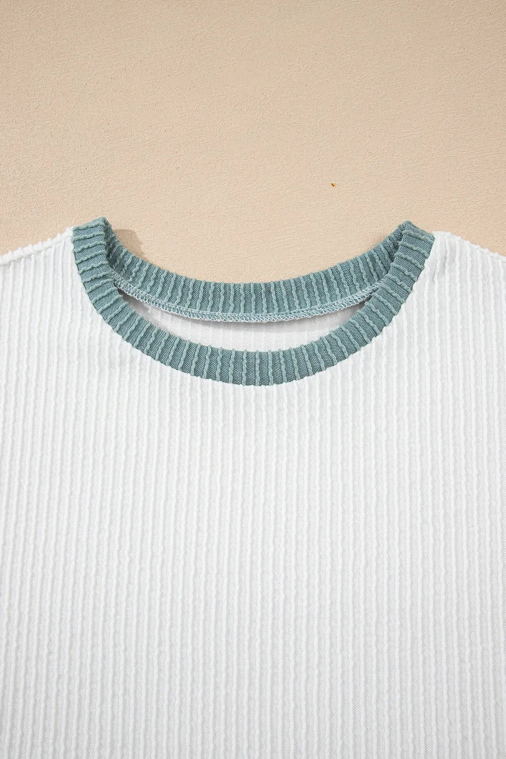 Contrast Trim Ribbed Knit Sleeveless Top