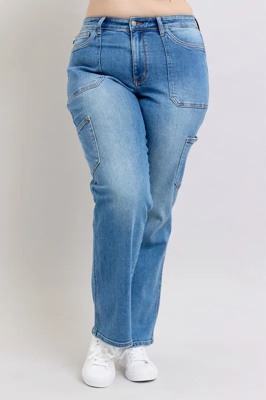 Judy Blue Full Size High Waist 90's Straight Jeans Plus Size