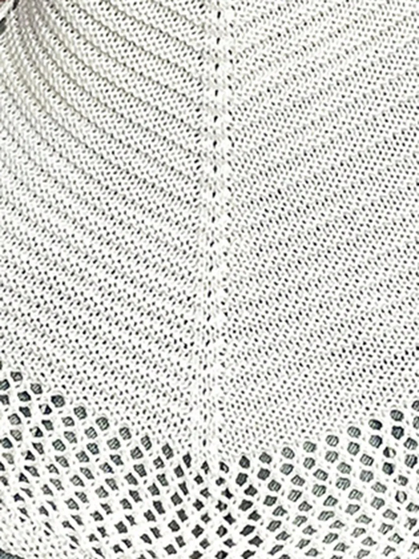 Openwork Scoop Neck Knit Cami