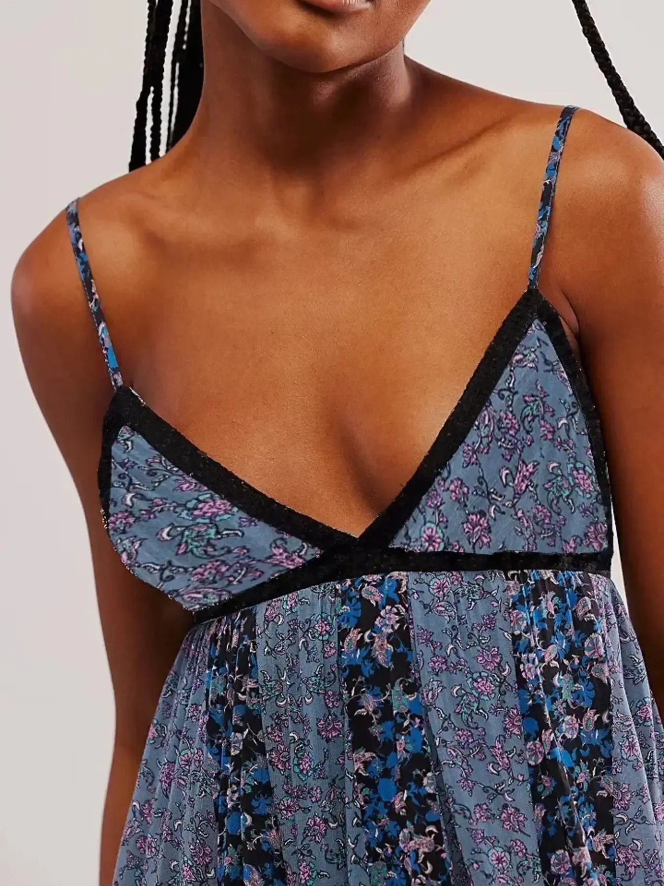 Floral V-Neck Maxi Cami Dress