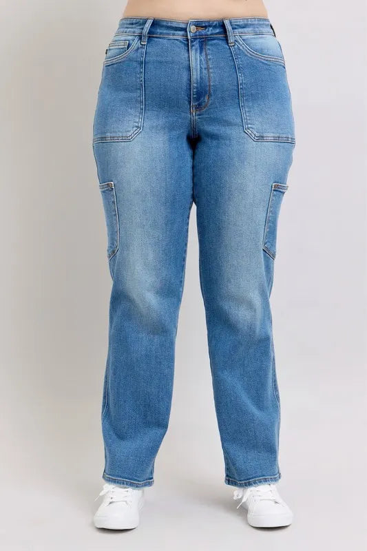 Judy Blue Full Size High Waist 90's Straight Jeans Plus Size
