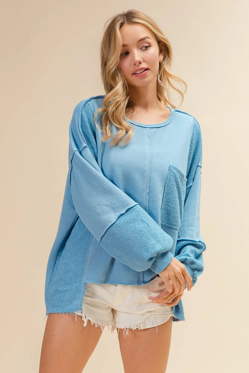 BiBi Oversized Pocket Front Sweatshirt