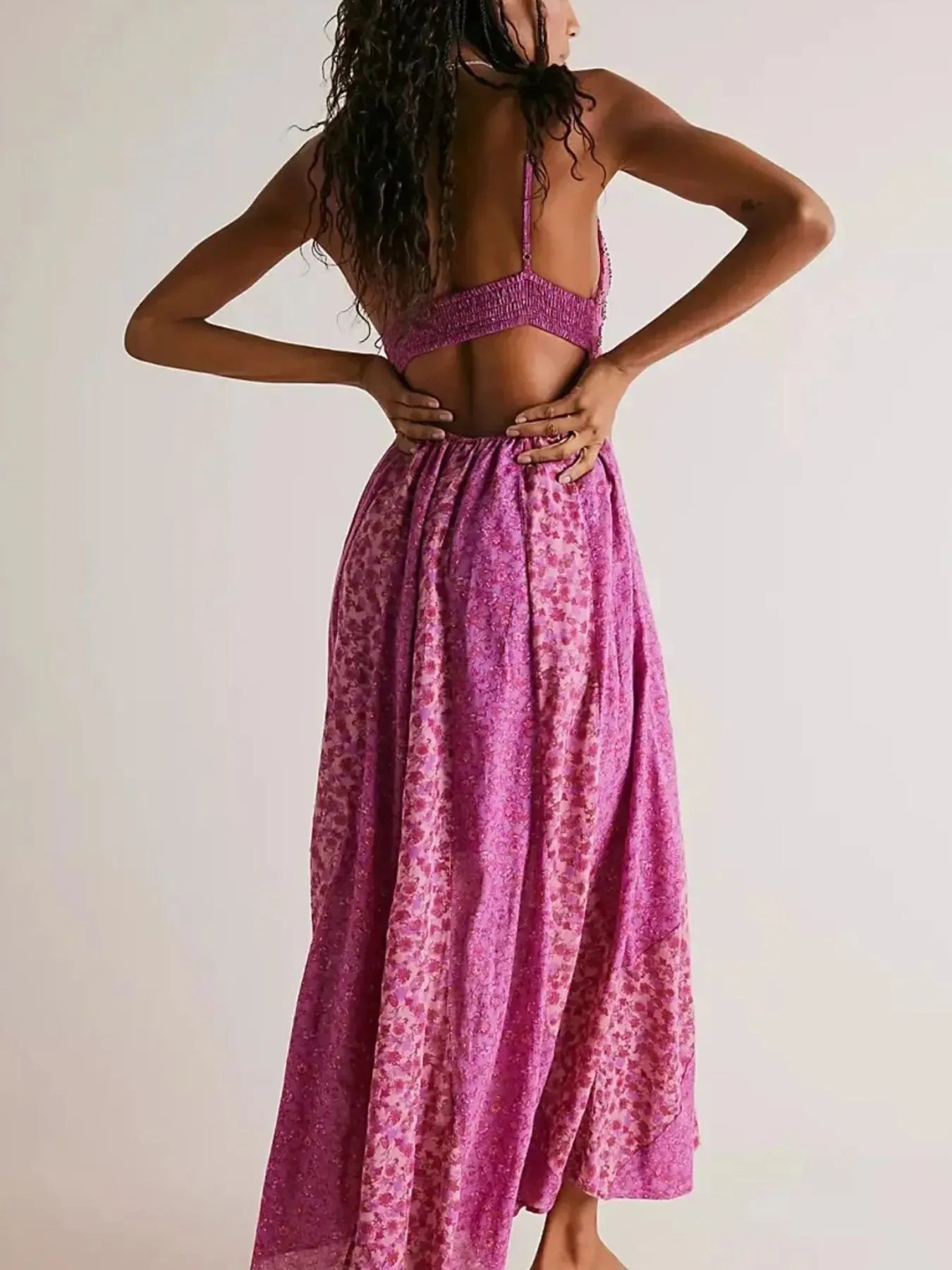 Floral V-Neck Maxi Cami Dress
