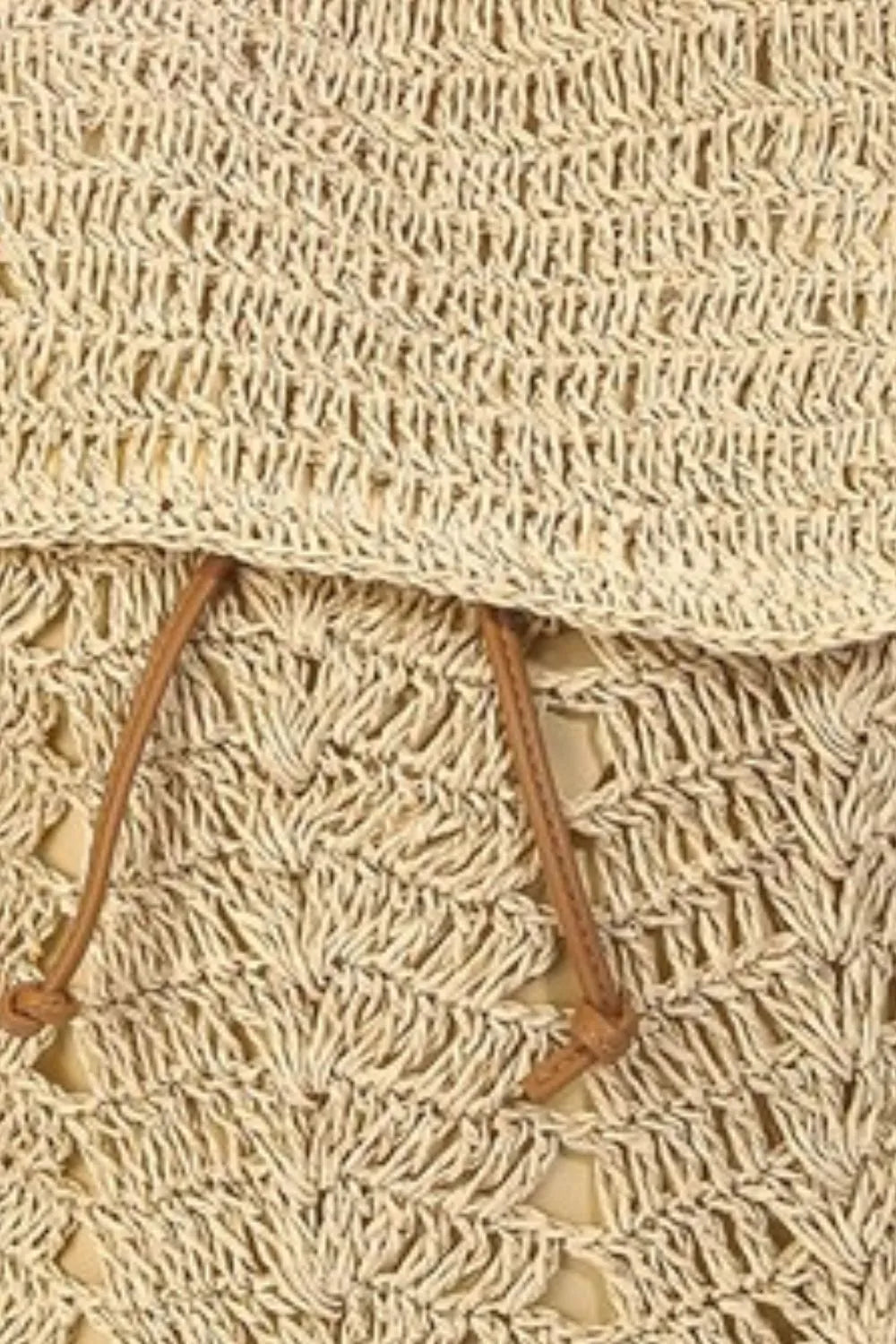 Straw Braided Fashion Backpack