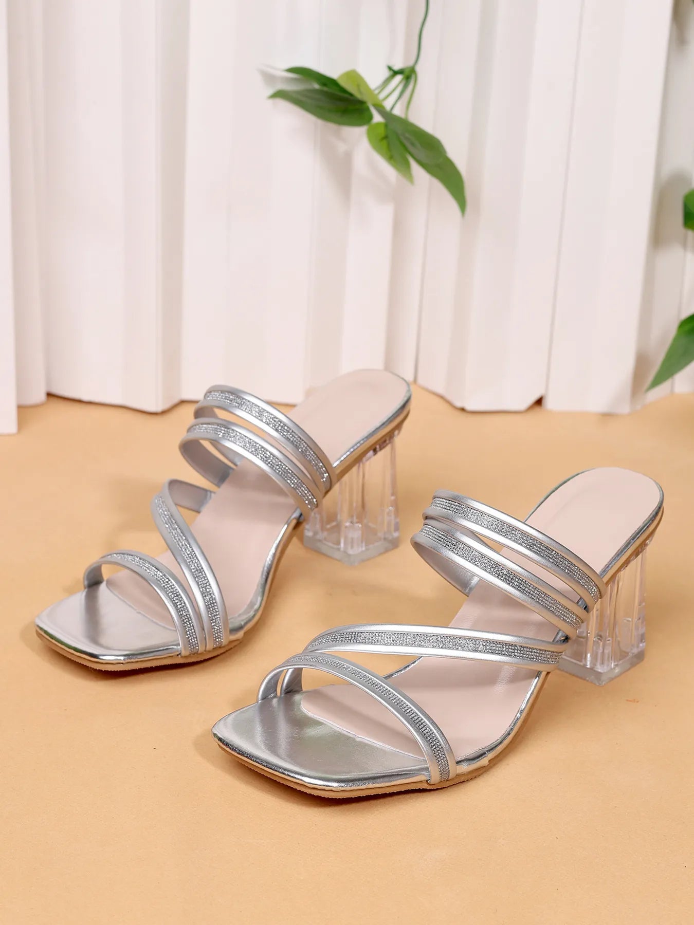 Open Toe Block Heel Sandals