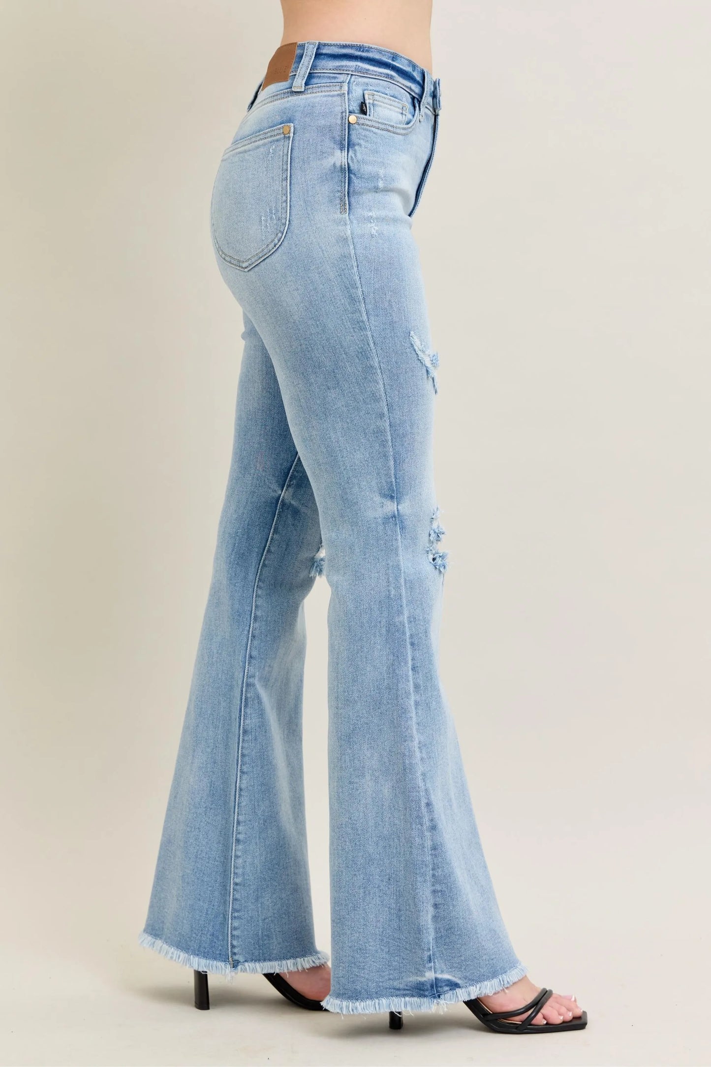 Judy Blue Full Size Hw Flare Jeans W/ Shield Pockets Plus Size
