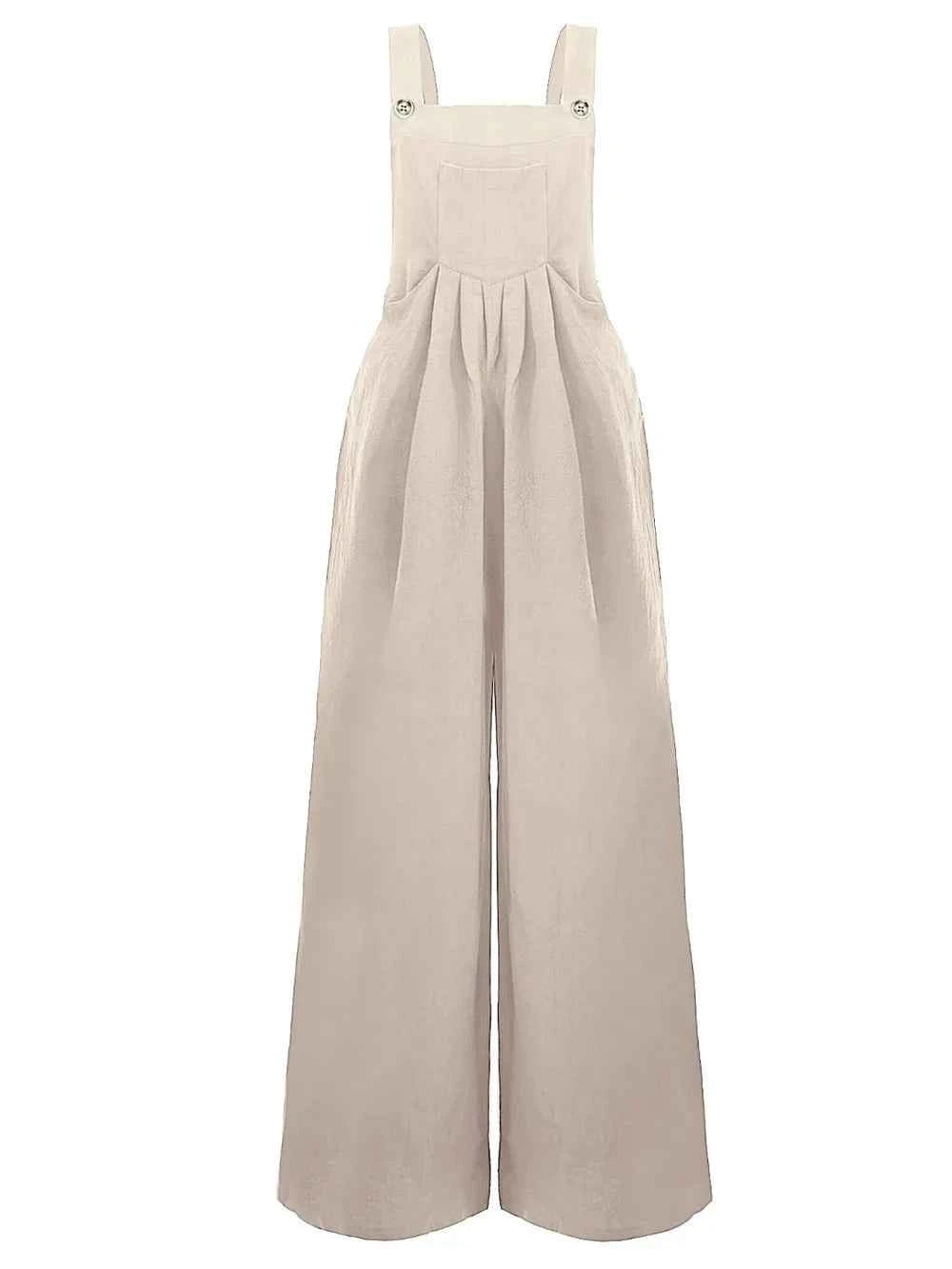 Full Size Square Neck Wide Strap Overalls