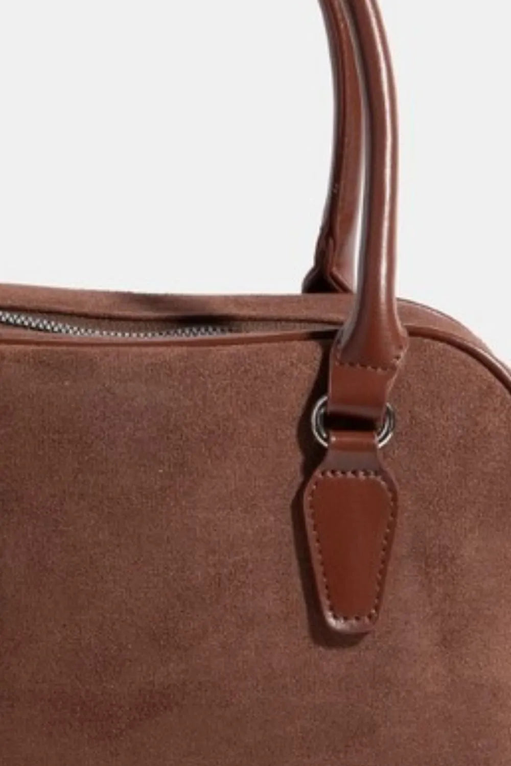 Fame Faux Leather Handle Boxy Handbag