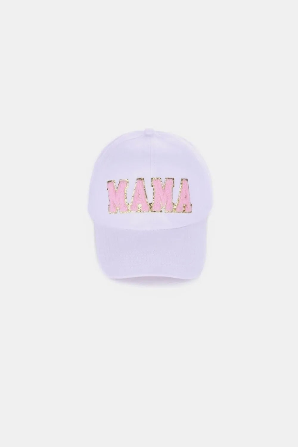 MAMA Chenille Patch Baseball Cap White One Size