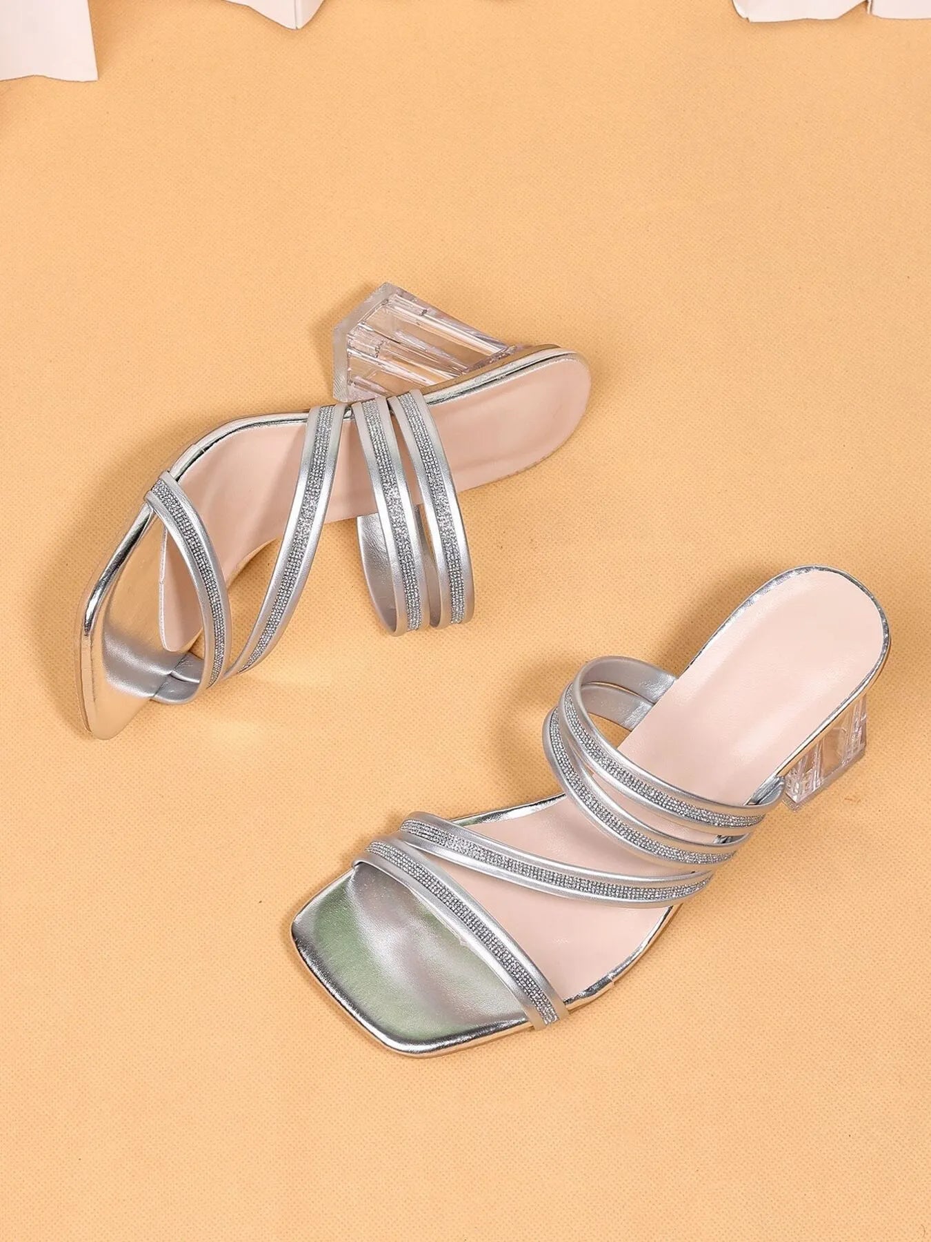 Open Toe Block Heel Sandals