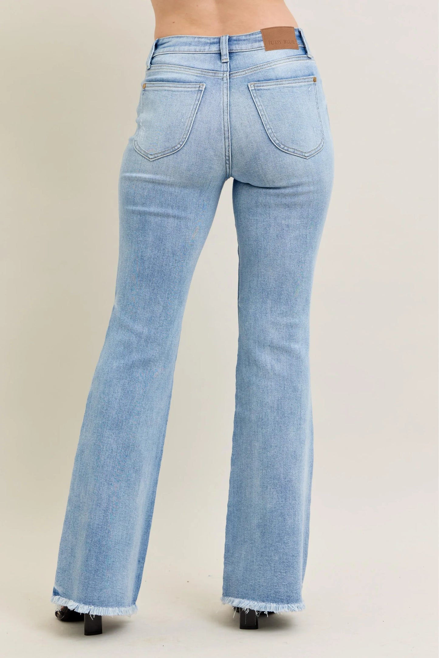 Judy Blue Full Size Hw Flare Jeans W/ Shield Pockets Plus Size