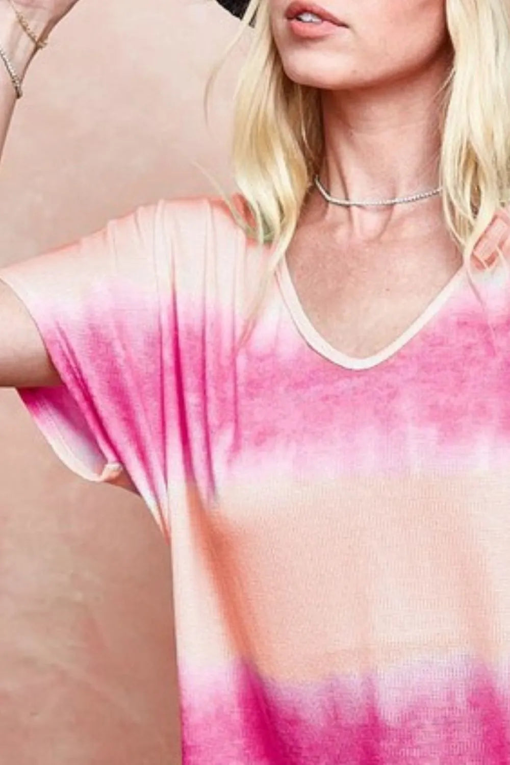 BiBi Tiedye Printed Hacci Knit Top