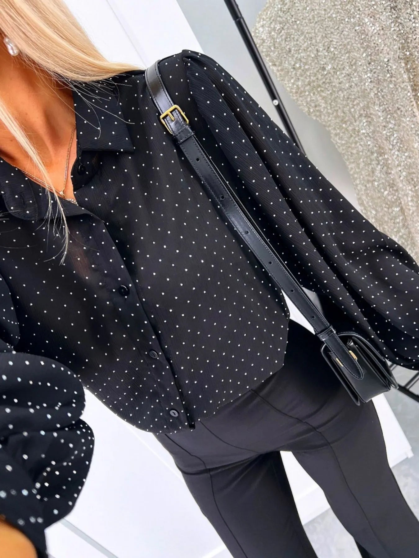 Polka Dot Button Down Shirt