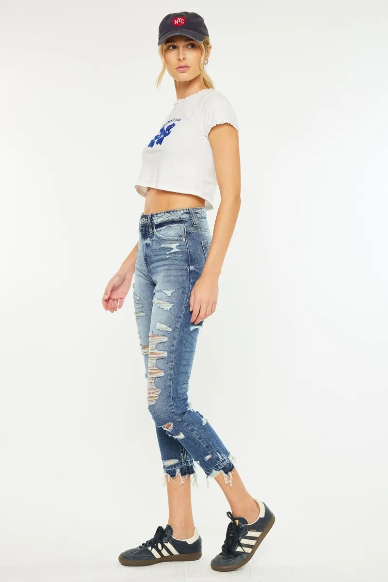 Kancan Distressed High Rise Skinny Jeans