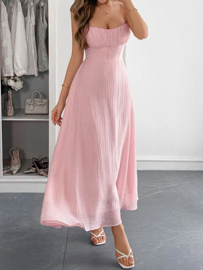 Sweetheart Neck Cami Dress Pink