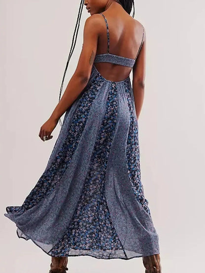 Floral V-Neck Maxi Cami Dress