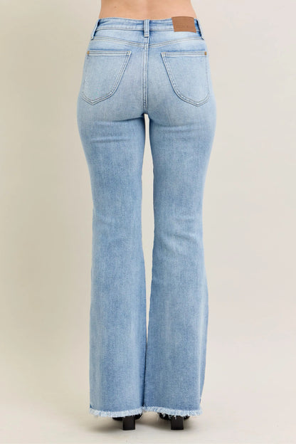Judy Blue Full Size Hw Flare Jeans W/ Shield Pockets Plus Size