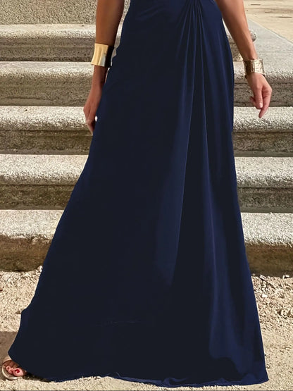 Round Neck Sleeveless Maxi Dress
