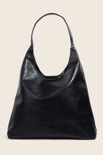 Fame Faux Leather Tote Bag BK One Size