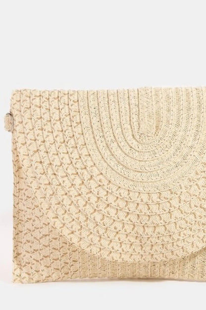 Fame Tight Woven Envelope Clutch Bag