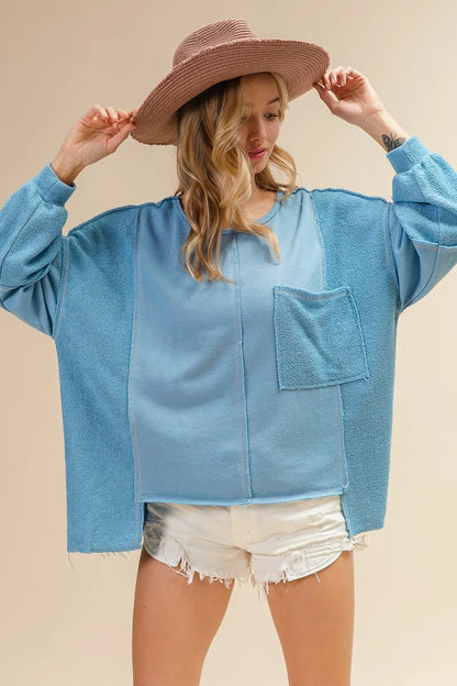 BiBi Oversized Pocket Front Sweatshirt