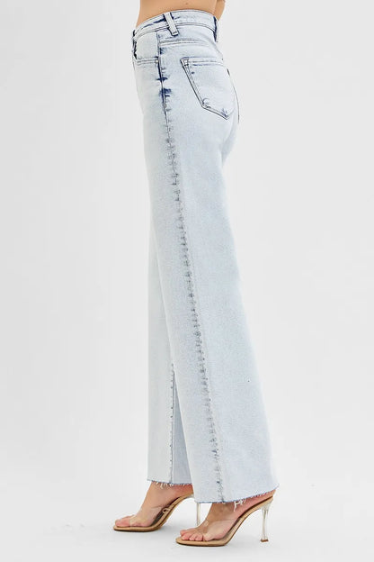 RISEN Full Size High Rise Wide Leg Jeans Plus Size