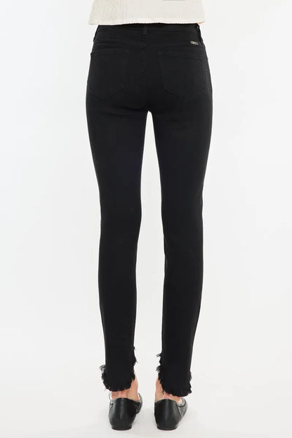 Kancan High Rise Black Ankle Skinny Jeans