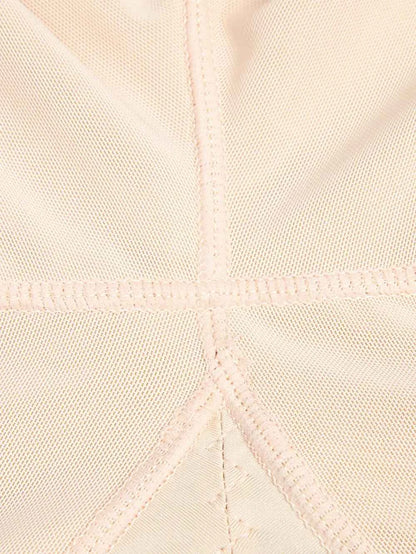 Full Size Zip Up Lace Detail Long Sleeve Shapewear