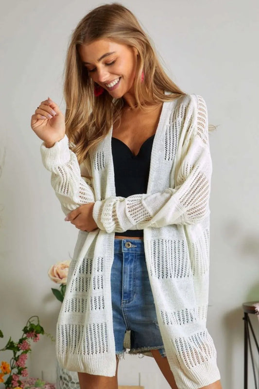 ADORA Lightweight Sweater Knit Cardigan IVORY