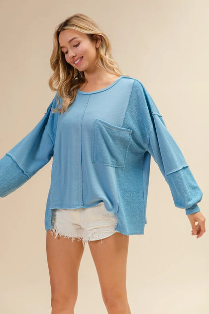 BiBi Oversized Pocket Front Sweatshirt