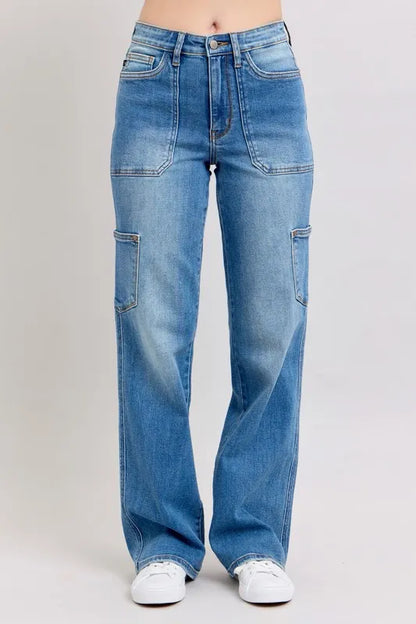 Judy Blue Full Size High Waist 90's Straight Jeans Plus Size MD
