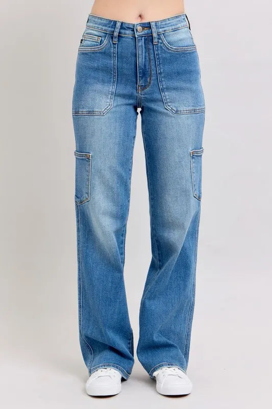 Judy Blue Full Size High Waist 90's Straight Jeans Plus Size MD