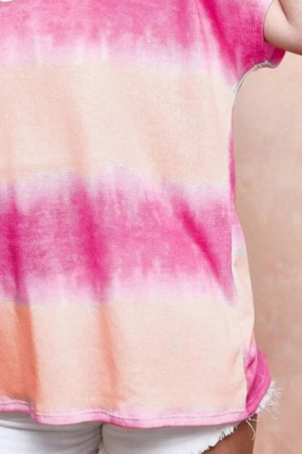 BiBi Tiedye Printed Hacci Knit Top