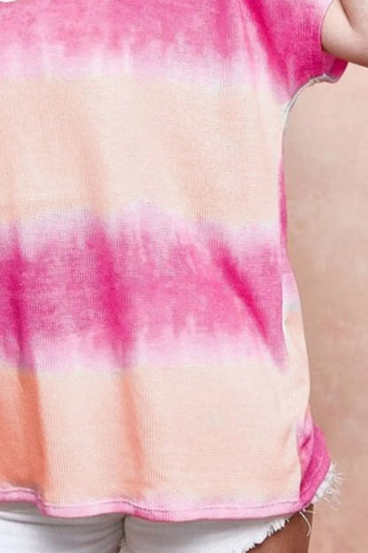 BiBi Tiedye Printed Hacci Knit Top