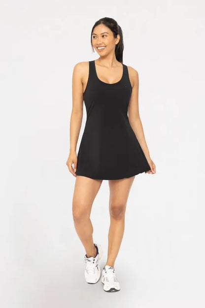 MONO B Adjustable Active A-line Dress BLACK