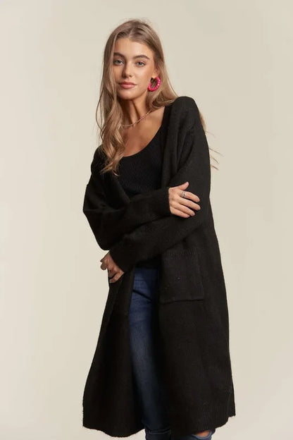 ADORA 2tone Sweater Open Cardigan