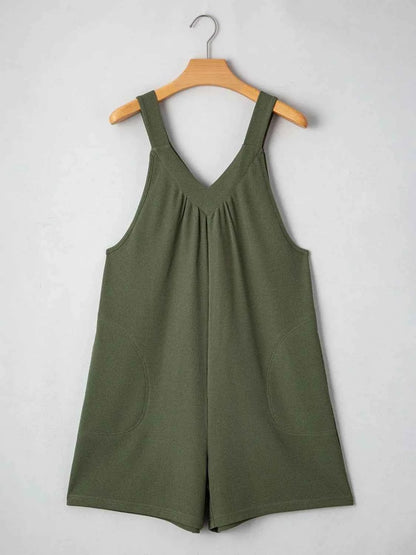 V-Neck Wide Strap Romper