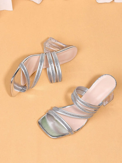 Open Toe Block Heel Sandals