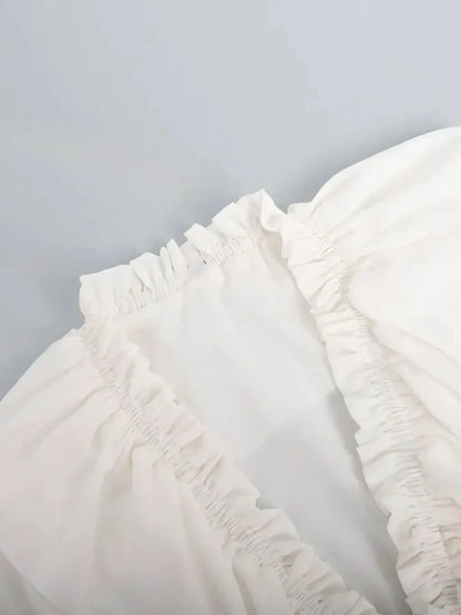 Ruffle Flounce Sleeve Mini Dress