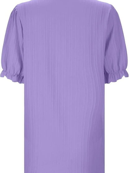 Full Size Lace Detail V-Neck Blouse Plus Size