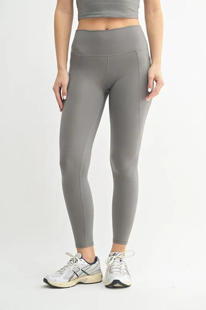 MONO B Venice Cloud Light Sculpt High-Waisted Leggings NEW PEWTER
